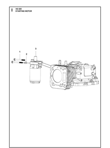 Part Location Diagram of 599349075 Husqvarna Starter motor