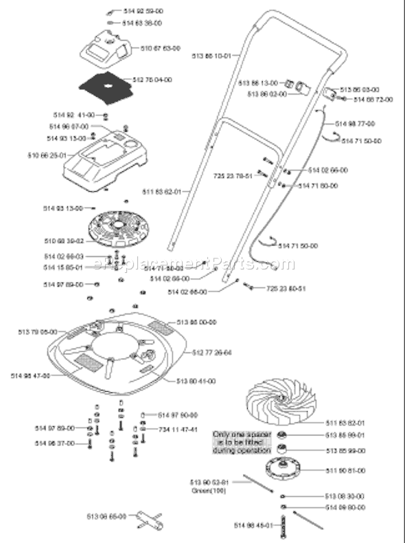 Page A Diagram and Parts List for HVT40 2002-04 Husqvarna Trimmer