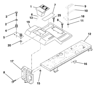 Fender/Chassis Diagram and Parts List for LT125 (954170001-B)(1996-10) Husqvarna Lawn Tractor