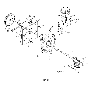 Gearbox/impeller Diagram and Parts List for 96193009703  Husqvarna Snow Blower