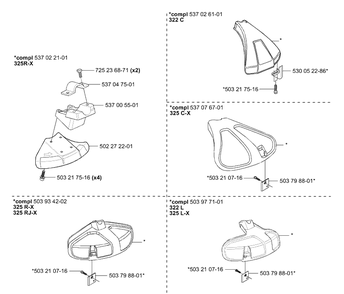 Accessories (A) Diagram and Parts List for 322L 2001-01 Husqvarna Trimmer