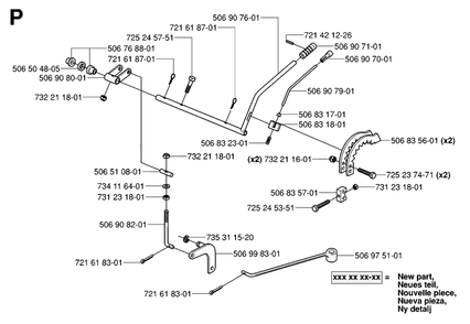 Controls Diagram and Parts List for R15-V2 (953533701)(2006-05) Husqvarna Lawn Tractor