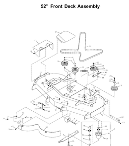 52 Inch/132cm Cutting Deck Diagram and Parts List for ZTH6123 (968999203)(2002-10) Husqvarna Lawn Mower