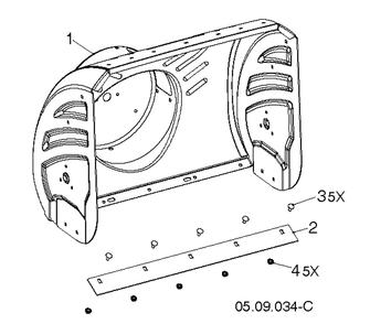 Auger Housing And Impeller Diagram and Parts List for ST427T  Husqvarna Snow Blower