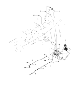 Pedals 2 Diagram and Parts List for R15T (966414201)(2010-07) Husqvarna Lawn Tractor