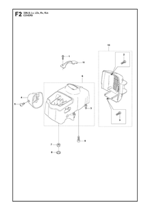 Cover Diagram and Parts List for 326LDX 20091800001-Current Husqvarna Edger
