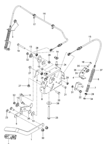Parking Brake Diagram and Parts List for MZ61 (970467701-00)(2020-04) Husqvarna Lawn Mower