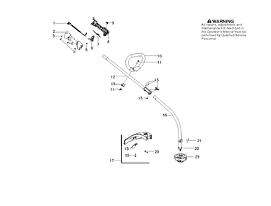 Shaft Diagram and Parts List for 128CD 952711952 Husqvarna Edger