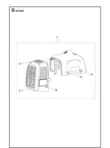 Housing Diagram and Parts List for 333RB Mark II Husqvarna Edger