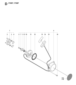Starter Diagram and Parts List for 170BT 20084000001-Current Husqvarna Leaf Blower / Vacuum