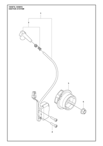 Ignition System Diagram and Parts List for 590BTS  Husqvarna Leaf Blower / Vacuum