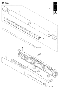 Shaft Diagram and Parts List for 241R 20144900001-Current Husqvarna Brush Cutter