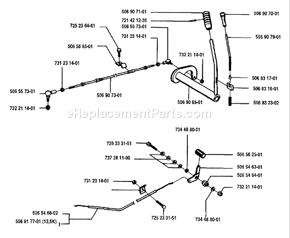 Page Q Diagram and Parts List for RIDER97012S 1993-05 Husqvarna Lawn Tractor