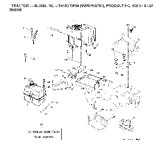 Engine Diagram and Parts List for CTH180TWIN (96061018701)(2007-05) Husqvarna Lawn Tractor