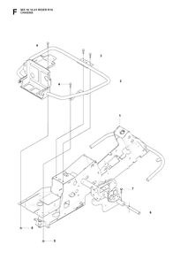 Chassis / Frame Diagram and Parts List for R16 (965161601)(2007-06) Husqvarna Lawn Tractor