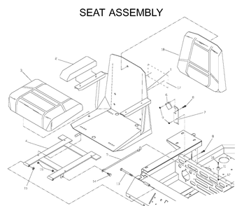 Seat Diagram and Parts List for ZTH5225KAA (968999154)(2000-06) Husqvarna Lawn Mower