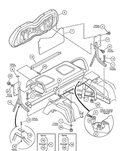 Seat Back Diagram and Parts List for HUV4210GXP 2005-06 Husqvarna Lawn Tractor