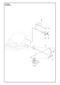 Governor Diagram and Parts List for HS139A531450701 531450702, 599912201, 599912202 Husqvarna Engine