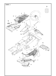 Cover Diagram and Parts List for R214TC  Husqvarna Lawn Mower
