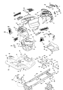 Chassis And Enclosures Diagram and Parts List for YTA19K42 (96043013901)(2012-10) Husqvarna Lawn Tractor