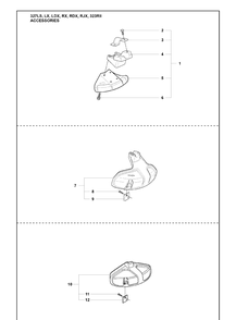 Accessories 1 Diagram and Parts List for 323RII 2009-08 Husqvarna Trimmer