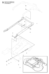 Part Location Diagram of 544437901 Husqvarna Cutting Deck