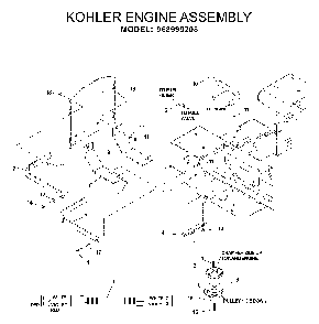 Engine Diagram and Parts List for IZ5223KOA (968999208)(2004-09) Husqvarna Lawn Tractor