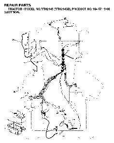 Electrical Diagram and Parts List for YTH2148B (954571960)(2004-03) Husqvarna Lawn Tractor