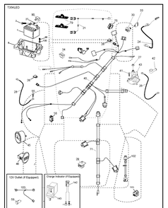 Electrical Diagram and Parts List for TS348XD (96041043700)(2019-08) Husqvarna Lawn Tractor