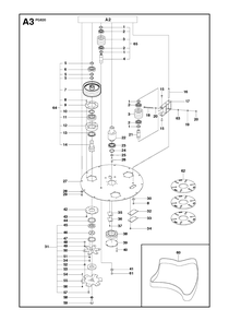 Grinder Diagram and Parts List for PG820 (0904-1 & Above)(2009-07) Husqvarna Sander Grinder