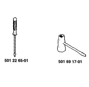 Accessories Diagram and Parts List for 61 1989-02 Husqvarna Chainsaw