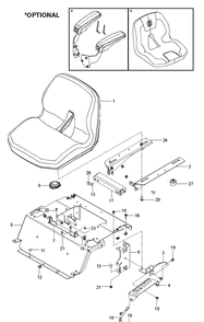 Seat Diagram and Parts List for Z248F (96795390200)(2018-09) Husqvarna Lawn Mower