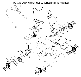 Repair Parts Diagram and Parts List for 6521RSB (954222732)(2001-12) Husqvarna Lawn Mower