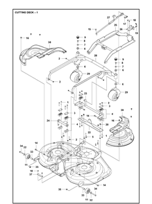 41 Inch/103cm Cutting Deck 2 Diagram and Parts List for C103 2019-01 Husqvarna Lawn Mower