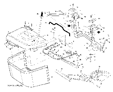 Bagger Diagram and Parts List for CTH220TWIN (96061019103)(2008-11) Husqvarna Lawn Tractor