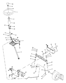 Steering Assembly Diagram and Parts List for LTH2042 (954571953-A)(2003-12) Husqvarna Lawn Tractor