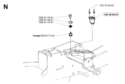 Electrical Diagram and Parts List for PF21 2001-02 Husqvarna Lawn Tractor