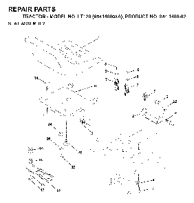 Seat Diagram and Parts List for LT120 (954140002A)(1997-01) Husqvarna Lawn Tractor