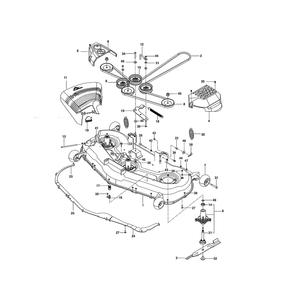 Mower Deck/Cutting Deck Diagram and Parts List for 28982  Husqvarna Lawn Tractor