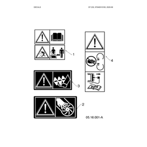 Decals 2 Diagram and Parts List for 970528802  Husqvarna Snow Blower