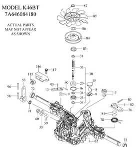 Tufftorq Transaxle Diagram and Parts List for YTH2348 (917289570)(2010-04) Husqvarna Lawn Mower