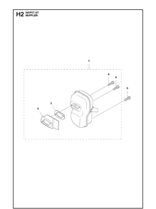 Muffler Diagram and Parts List for 545FXTAT  Husqvarna Brush Cutter