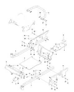 Frame Diagram and Parts List for RZ4219 (966809002)(2013-10) Husqvarna Lawn Mower