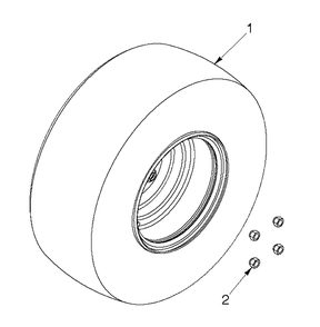 Wheels And Tires Diagram and Parts List for MZ48 (97045570100)(2020-01) Husqvarna Lawn Mower