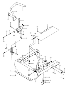Steering Diagram and Parts List for P-ZT26BF (96661370102)(2012-06) Husqvarna Lawn Mower