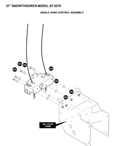 Controls 3 Diagram and Parts List for ST927E 1997-01 Husqvarna Snow Blower