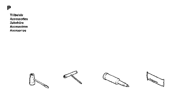 Accessories Diagram and Parts List for 262XP 1993-12 Husqvarna Chainsaw