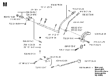Controls Diagram and Parts List for RIDER13BIOCLIP (953520901)(2003-11) Husqvarna Lawn Tractor