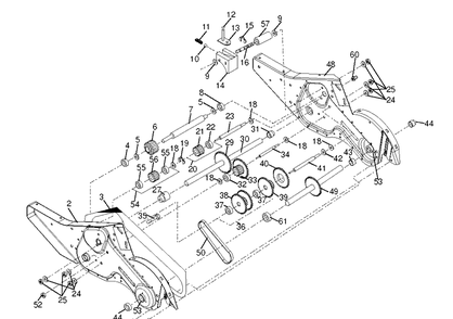 Transmission Diagram and Parts List for TR317 (96093003001)(2017-11) Husqvarna Cultivator