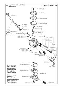 Carburetor, Not For Us Diagram and Parts List for 326L 20061400001 & Above Husqvarna Trimmer